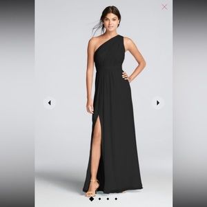David’s Bridal Black Chiffon Dress Size 8